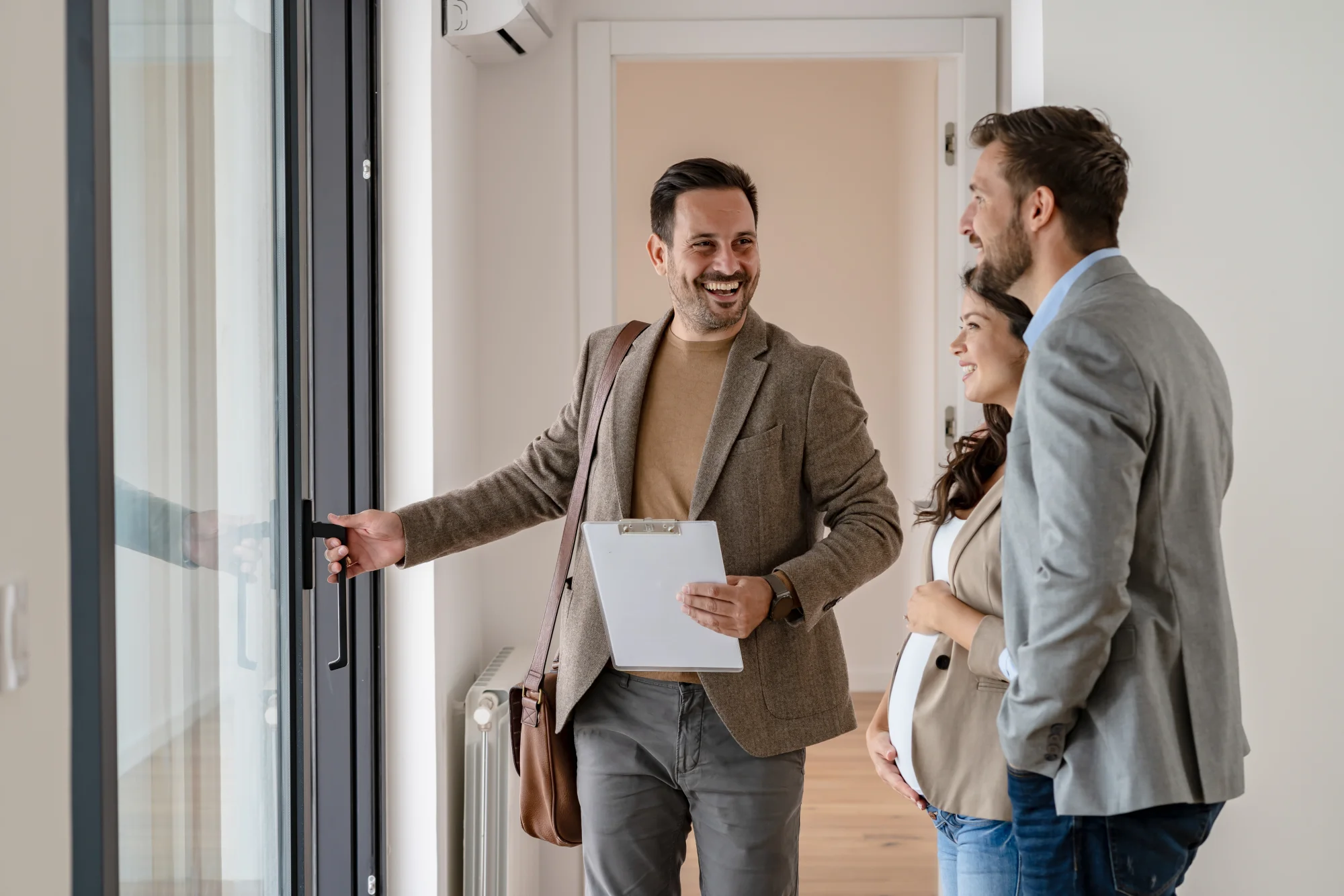Real estate professional with client
